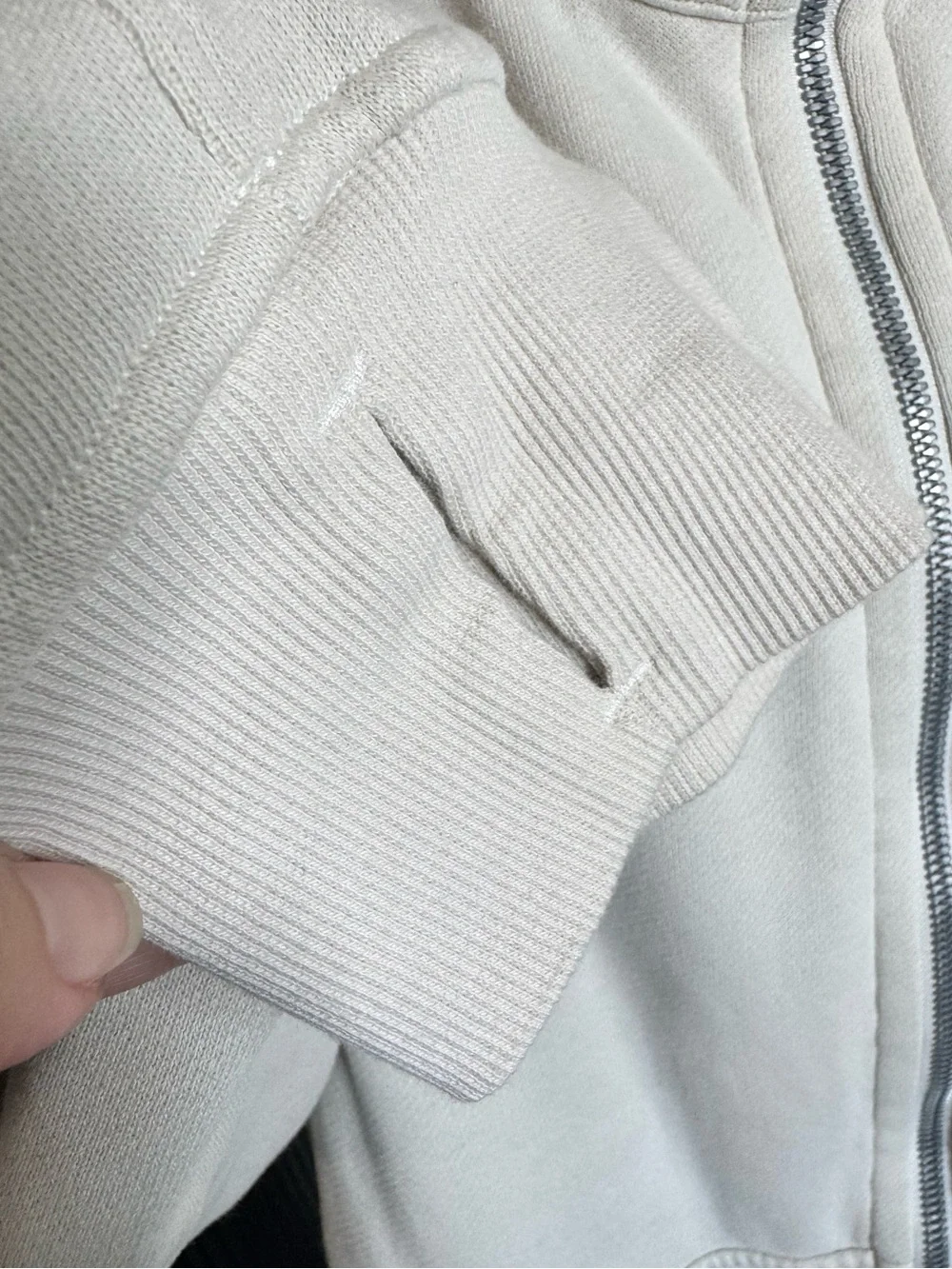 Lululemon Cream Scuba Zip Up Jacket XL/XXL